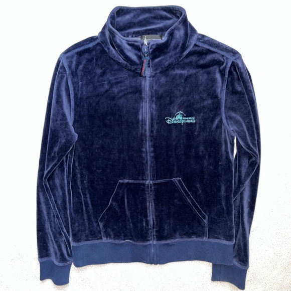 VINTAGE EMBROIDERED DISNEYLAND HONG KONG FLEECE JACKET - Picture 3 of 12